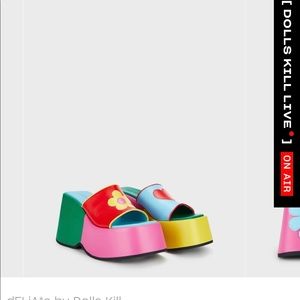 Delia’s DollsKill FreeLuv Nation Platform Sandals